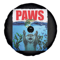 Paws Parody Spare Tire Cover Otter Chasing Bass Fish Ocean - Wonder Print Shop