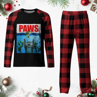Paws Parody Plaid Pajama Set Otter Chasing Bass Fish Ocean - Wonder Print Shop