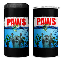 Paws Parody 4 in 1 Can Cooler Tumbler Otter Chasing Bass Fish Ocean
