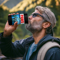 Paws Parody 4 in 1 Can Cooler Tumbler Otter Chasing Bass Fish Ocean