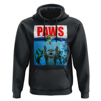 Paws Parody Hoodie Otter Chasing Bass Fish Ocean - Wonder Print Shop