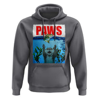 Paws Parody Hoodie Otter Chasing Bass Fish Ocean - Wonder Print Shop