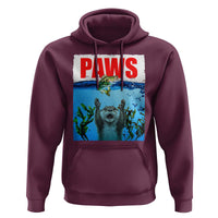 Paws Parody Hoodie Otter Chasing Bass Fish Ocean - Wonder Print Shop