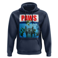Paws Parody Hoodie Otter Chasing Bass Fish Ocean - Wonder Print Shop