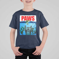 Paws Parody T Shirt For Kid Otter Chasing Bass Fish Ocean - Wonder Print Shop