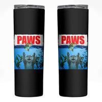 Paws Parody Skinny Tumbler Otter Chasing Bass Fish Ocean