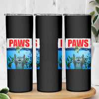 Paws Parody Skinny Tumbler Otter Chasing Bass Fish Ocean