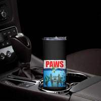 Paws Parody Skinny Tumbler Otter Chasing Bass Fish Ocean