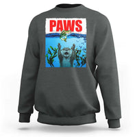 Paws Parody Sweatshirt Otter Chasing Bass Fish Ocean - Wonder Print Shop