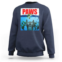 Paws Parody Sweatshirt Otter Chasing Bass Fish Ocean - Wonder Print Shop