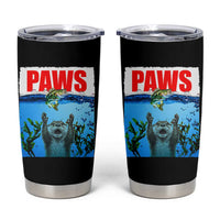Paws Parody Tumbler Cup Otter Chasing Bass Fish Ocean