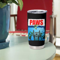 Paws Parody Tumbler Cup Otter Chasing Bass Fish Ocean
