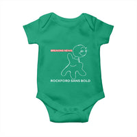 Funny Quote Baby Onesie Breaking News Rockford Sans Bold - Wonder Print Shop