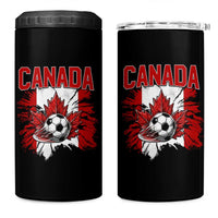 Canada Soccer Fan 4 in 1 Can Cooler Tumbler Canadian Football Game Day Suppoter