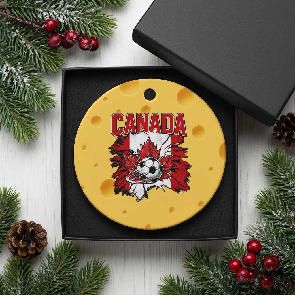 Canada Soccer Fan Ceramic Ornament Canadian Football Game Day Suppoter