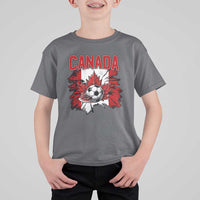 Canada Soccer Fan T Shirt For Kid Canadian Football Game Day Suppoter