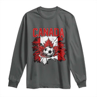 Canada Soccer Fan Long Sleeve Shirt Canadian Football Game Day Suppoter