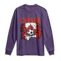 Canada Soccer Fan Long Sleeve Shirt Canadian Football Game Day Suppoter