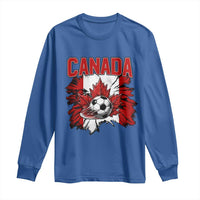 Canada Soccer Fan Long Sleeve Shirt Canadian Football Game Day Suppoter