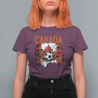 Canada Soccer Fan T Shirt For Women Canadian Football Game Day Suppoter