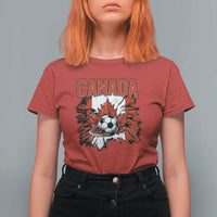 Canada Soccer Fan T Shirt For Women Canadian Football Game Day Suppoter