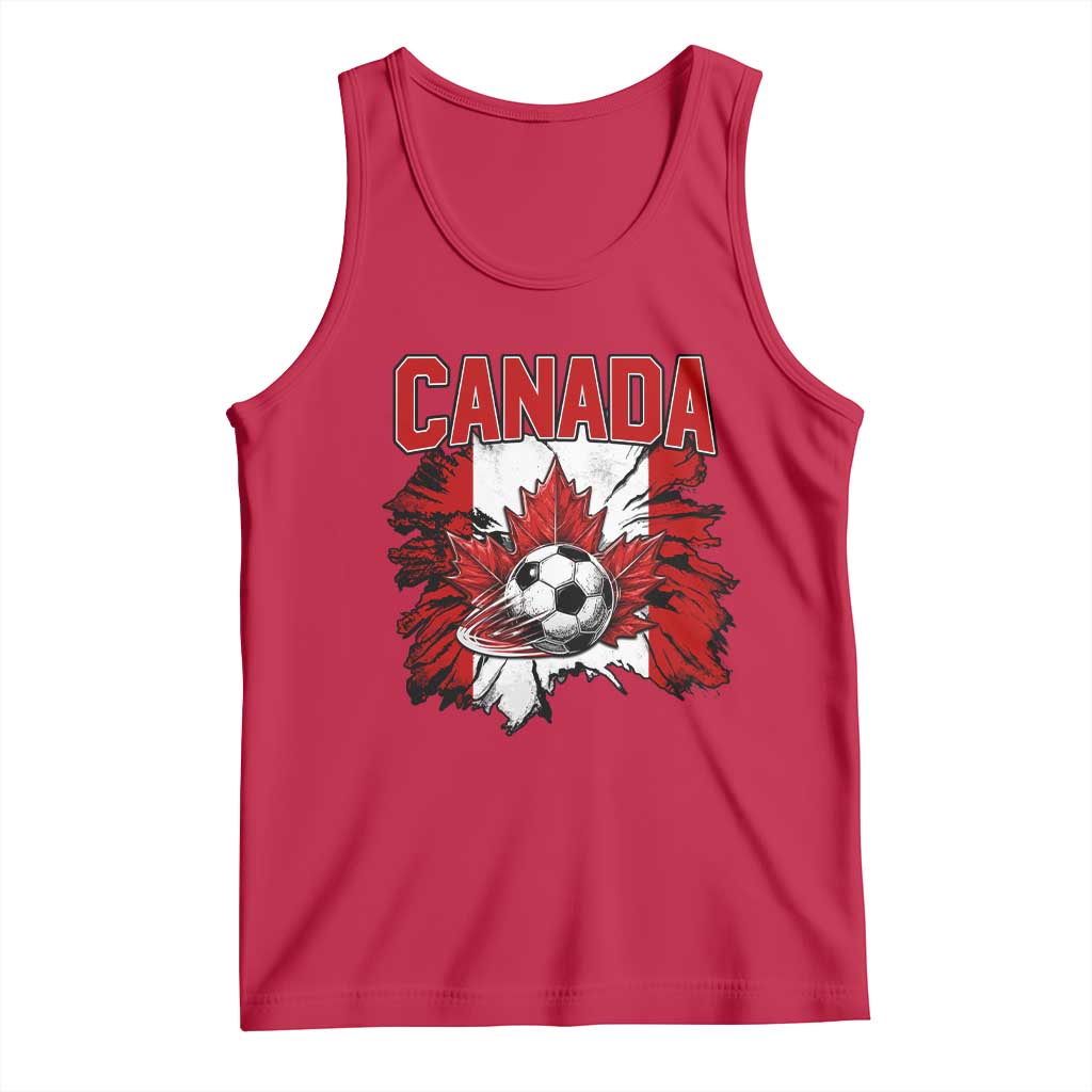 Canada Soccer Fan Tank Top Canadian Football Game Day Suppoter