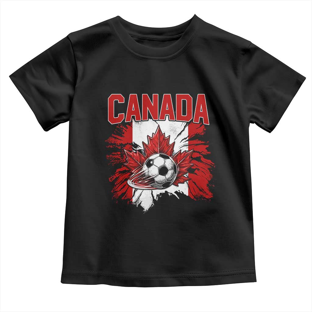 Canada Soccer Fan Toddler T Shirt Canadian Football Game Day Suppoter