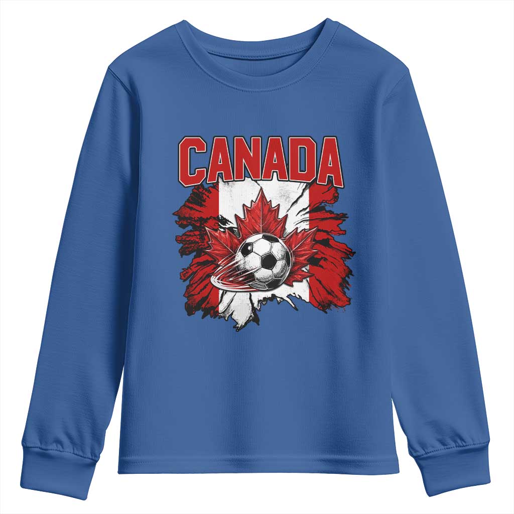 Canada Soccer Fan Youth Sweatshirt Canadian Football Game Day Suppoter