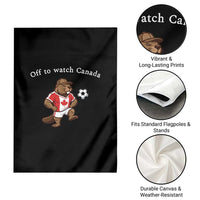 Off to Watch Canada Garden Flag Patriotic Canadian Beaver Football Soccer Fan Gift