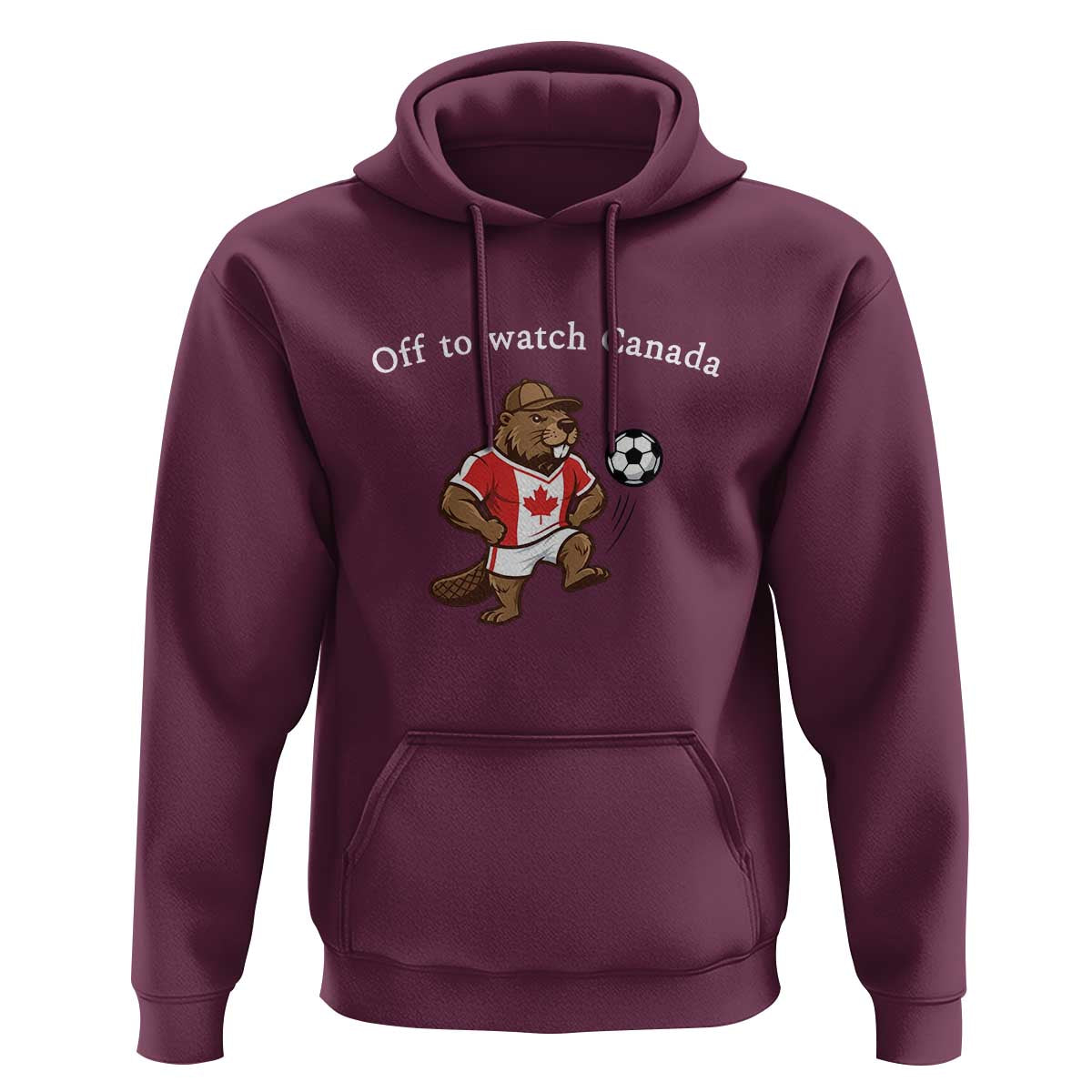Off to Watch Canada Hoodie Patriotic Canadian Beaver Football Soccer Fan Gift