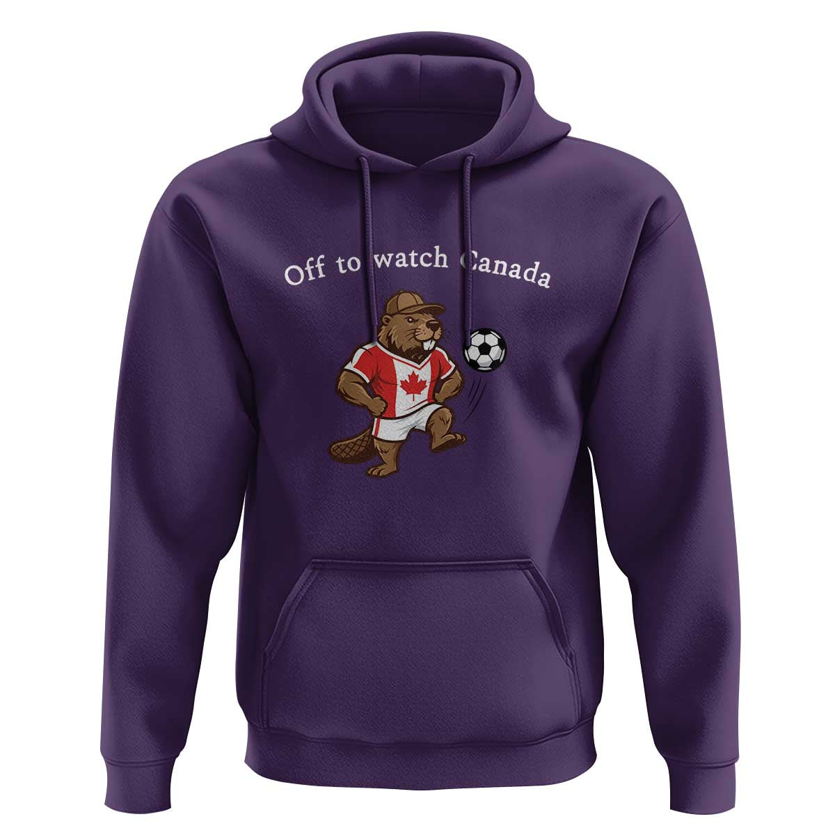 Off to Watch Canada Hoodie Patriotic Canadian Beaver Football Soccer Fan Gift