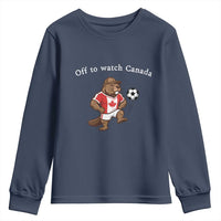 Off to Watch Canada Youth Sweatshirt Patriotic Canadian Beaver Football Soccer Fan Gift