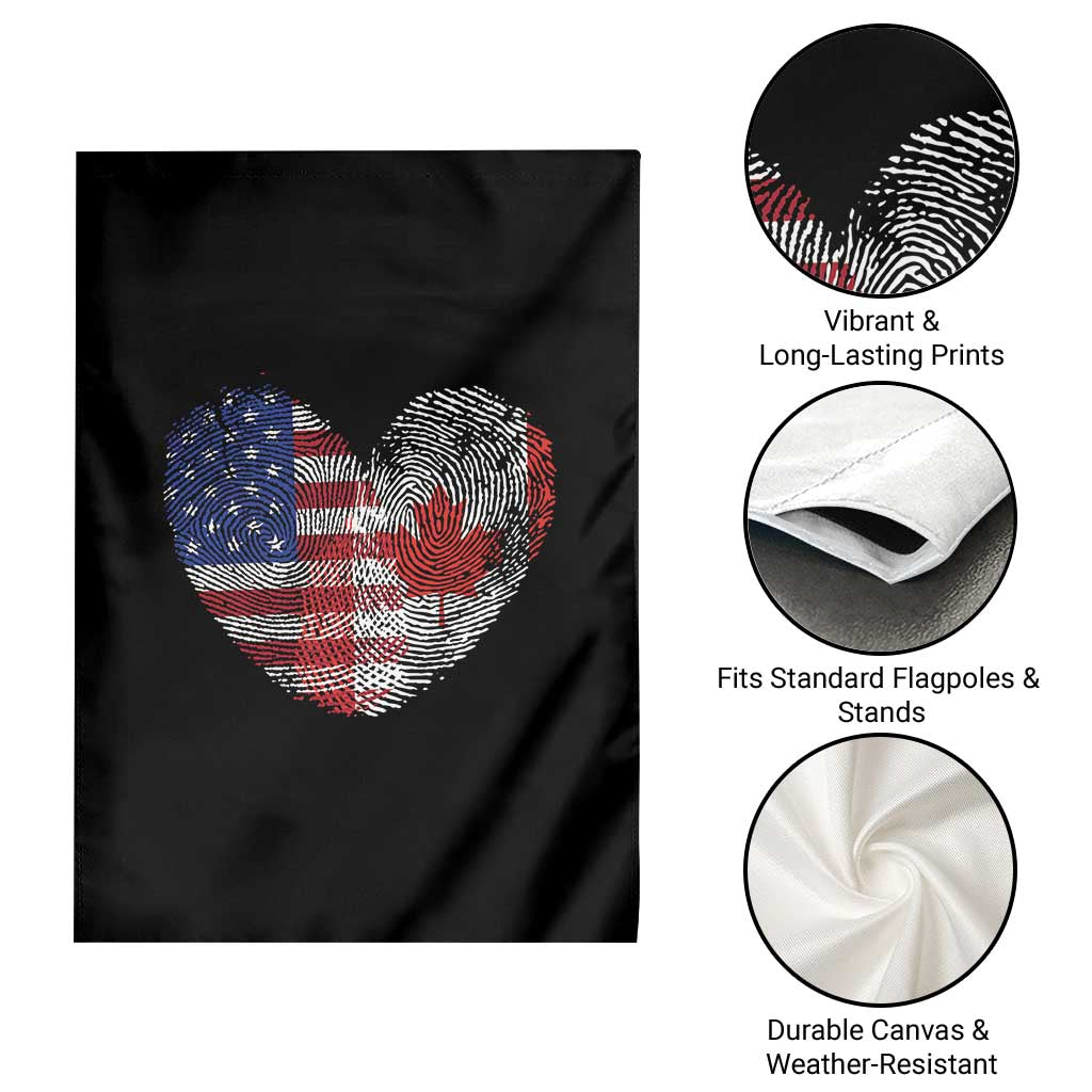 Half Canadian Half American USA Flag Canada America Garden Flag