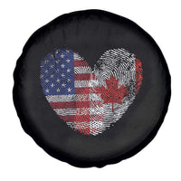 Half Canadian Half American USA Flag Canada America Spare Tire Cover