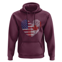 Half Canadian Half American USA Flag Canada America Hoodie