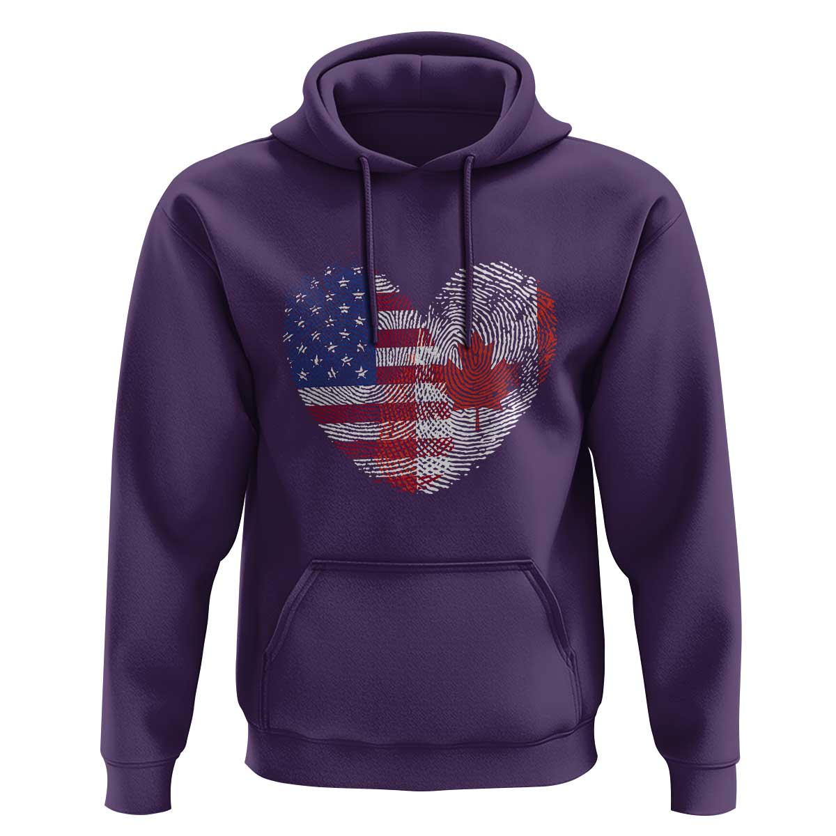 Half Canadian Half American USA Flag Canada America Hoodie