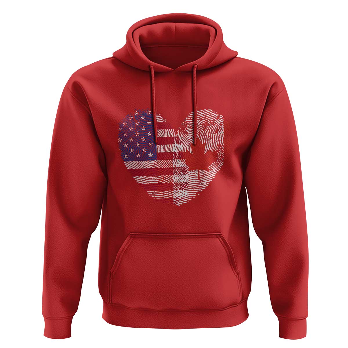 Half Canadian Half American USA Flag Canada America Hoodie