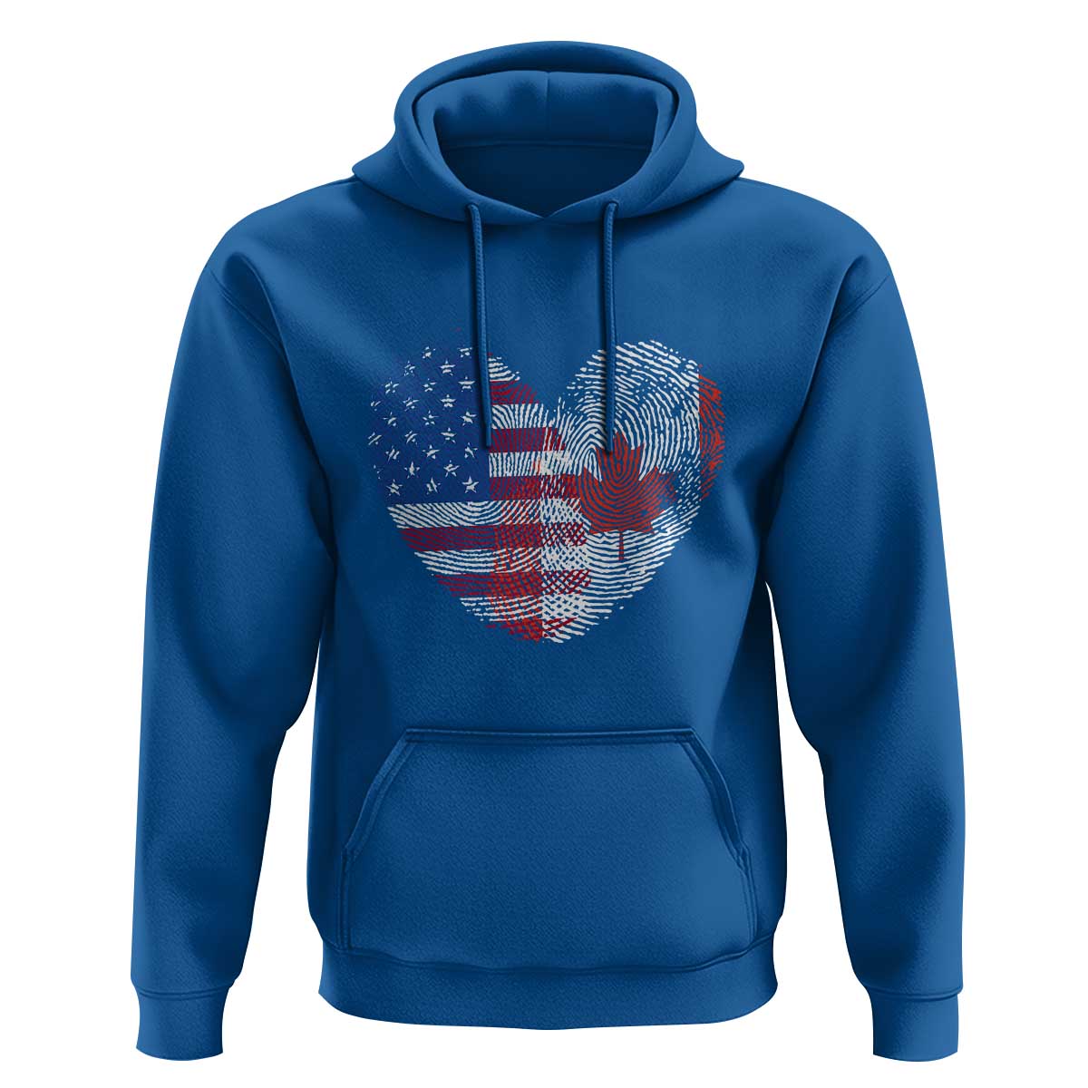 Half Canadian Half American USA Flag Canada America Hoodie
