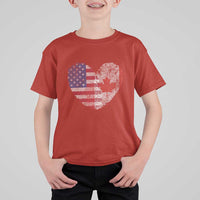 Half Canadian Half American USA Flag Canada America T Shirt For Kid