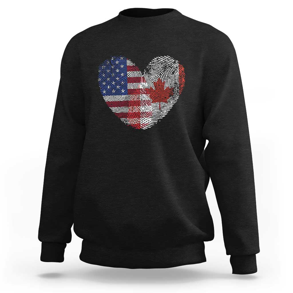 Half Canadian Half American USA Flag Canada America Sweatshirt