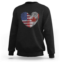 Half Canadian Half American USA Flag Canada America Sweatshirt