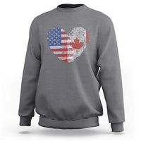 Half Canadian Half American USA Flag Canada America Sweatshirt