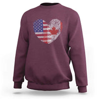 Half Canadian Half American USA Flag Canada America Sweatshirt
