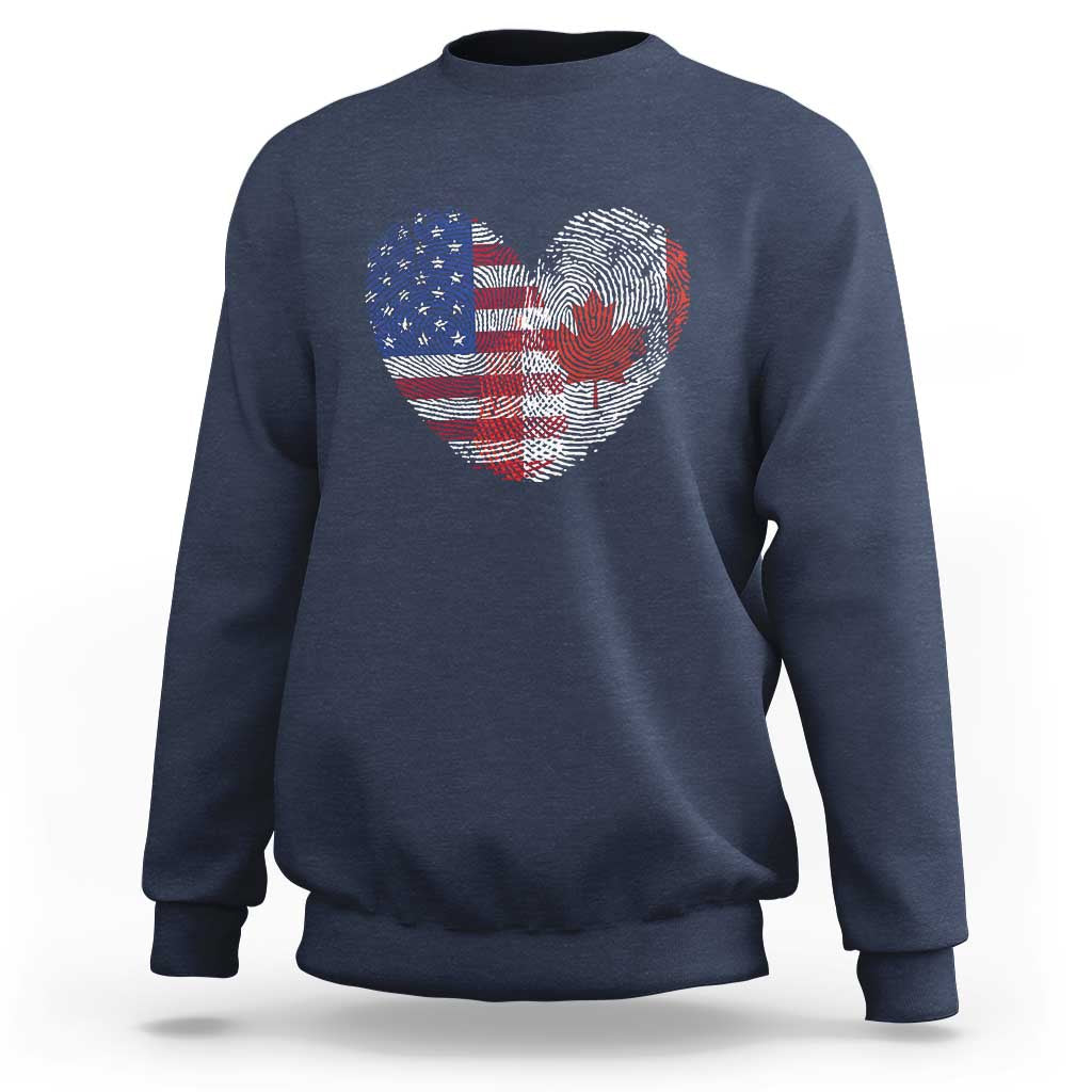 Half Canadian Half American USA Flag Canada America Sweatshirt