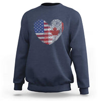 Half Canadian Half American USA Flag Canada America Sweatshirt