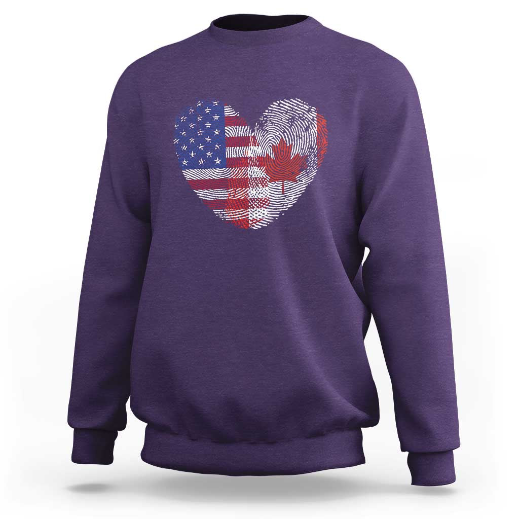 Half Canadian Half American USA Flag Canada America Sweatshirt