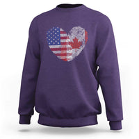 Half Canadian Half American USA Flag Canada America Sweatshirt