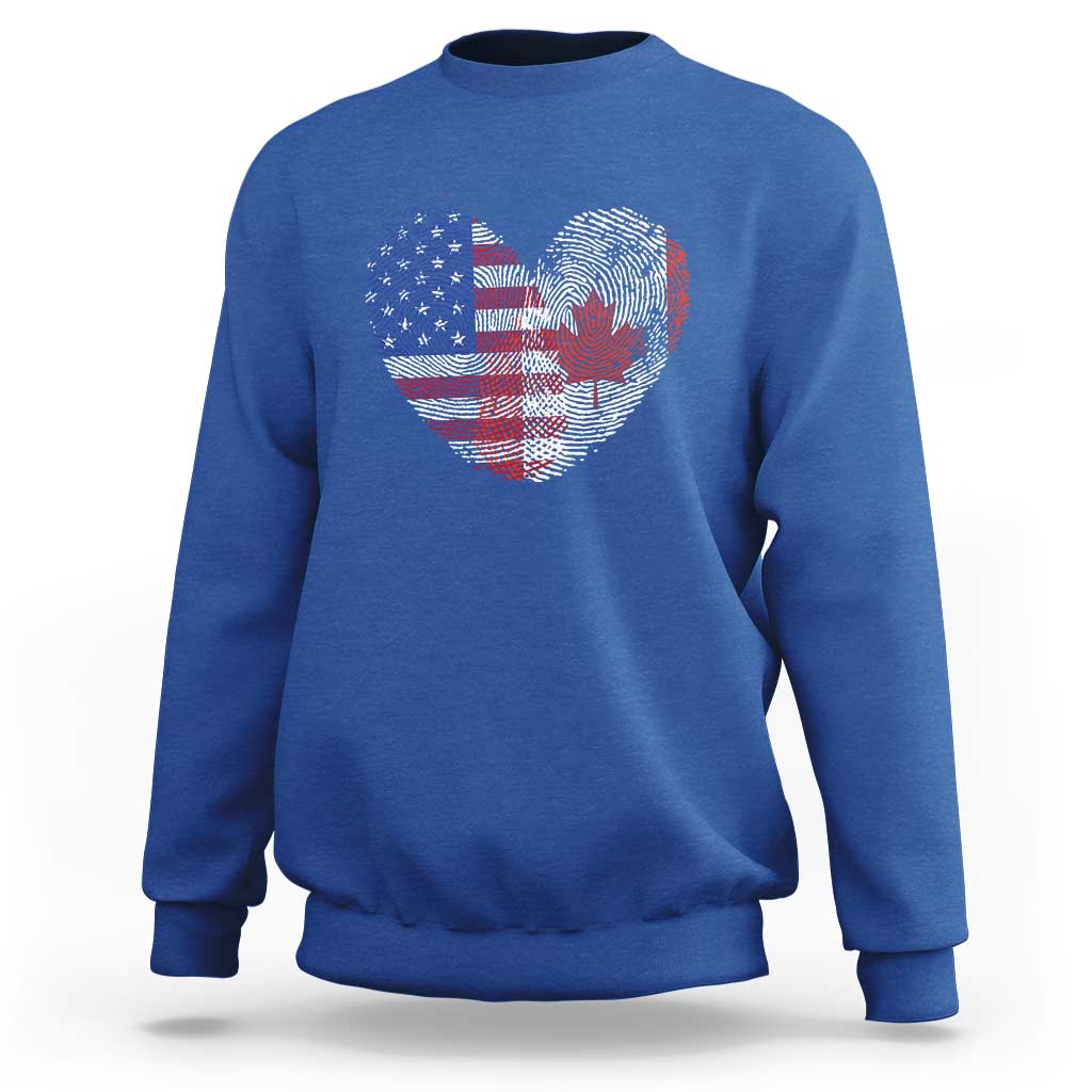 Half Canadian Half American USA Flag Canada America Sweatshirt