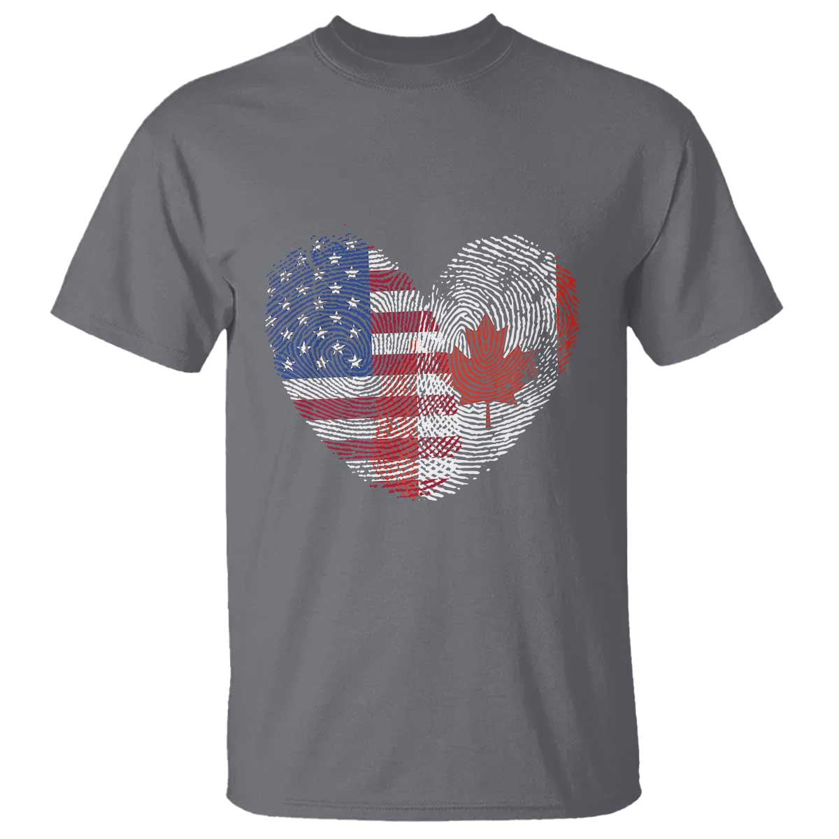 Half Canadian Half American USA Flag Canada America T Shirt