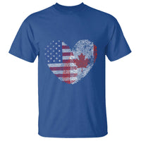 Half Canadian Half American USA Flag Canada America T Shirt